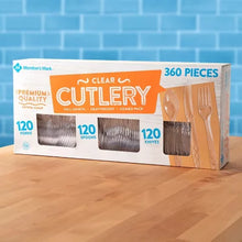 Brands For Less USA clear plastic cutlery set 360 count box with 120 forks 120 spoons 120 knives