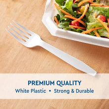 Brands For Less USA heavyweight white plastic forks 600 count strong durable disposable forks for parties