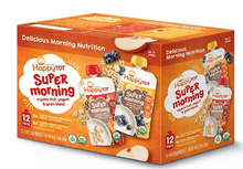 HappyTOT Organics Super Morning Pouch, Apple Cinnamon and Blueberry Banana Variety Pack, 12 ct., 4 oz.
