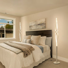 70 Inch Spiral Floor Lamps Modern LED Floor Lamp for Bedroom 34W Dimmable Bedroom Floor Lamp with Remote Control Contemporary Standing Lamp for Living Room Bedroom Kitchen Office