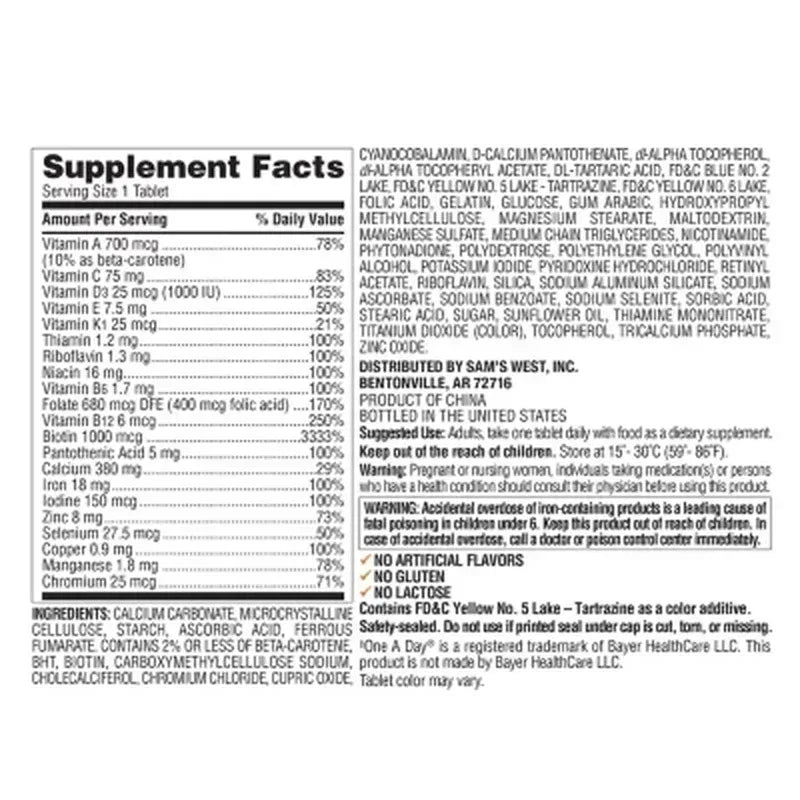 Member'S Mark Women'S Daily Multivitamin Tablets (275 Ct.)– Brands For ...