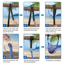 FGY Hammock Chair Swing Portable Canvas Camping Hanging Seat for Outdoor Indoor