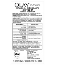 Olay Ultimate Vitamin C + Antioxidants + Peptide 24 Hydrating Moisturizer, 1.7 oz., 2 pk.