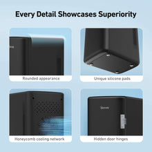 AstroAI Mini Fridge, Compact Refrigerator, Makeup Skincare Fridge 6L 8 Cans Portable Personal Cooler One Door, for Home, Car, Black, for Gifts