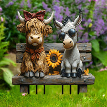 Whimsical Cow And Donkey Shaped Acrylic Flower Pots Outdoor Garden Decor Novelty Planter With Ground Stake For Yard Patio And Farmhouse Themed Decor - Brands For Less USA