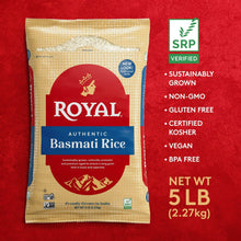 Authentic Royal Naturally Aged Indian White Basmati Rice, Long-Grain, Gluten-free - 5 lbs