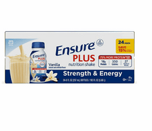 Ensure Plus Nutrition Shake, Small Meal Replacement Shake, Vanilla 8 fl. oz., 24 ct.