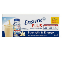 Ensure Plus Nutrition Shake, Small Meal Replacement Shake, Vanilla 8 fl. oz., 24 ct.