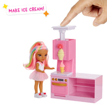 Rainbow High Littles Dessert Shop Playset + Small Doll (Pink 5.5”), Make Ice Cream, Sweets, Kids 4+