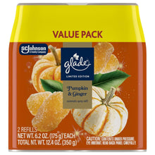 Glade® Automatic Spray Air Freshener Refill, Christmas Holiday Pumpkin & Ginger, 6.2oz., 2 Count - Brands For Less USA