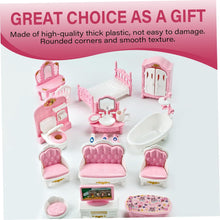 Dollhouse Furniture Set Accessories,Small Dollhouse Miniature Pretend Play Family Toys Gift,Toddler Boy Girl Kid 3Y+ Mini Bedroom/Livingroom/Bathroom/Kitchen