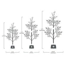 My Texas House 3 Pack Warm White Twinkling LED Icy Cube Beaded Tree, 4ft/5ft/6ft assorted