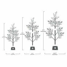 My Texas House 3 Pack Warm White Twinkling LED Icy Cube Beaded Tree, 4ft/5ft/6ft assorted