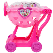 Disney Junior Minnie Mouse Bowtique Shopping Cart, 9-piece Plastic Grocery Set , Ages 3 and up