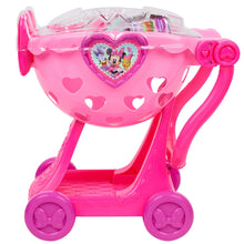 Disney Junior Minnie Mouse Bowtique Shopping Cart, 9-piece Plastic Grocery Set , Ages 3 and up