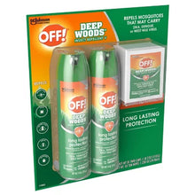 OFF! Deep Woods Insect Repellent, 2-9 Oz Aerosol Sprays + 10 Deep Woods OFF! Towelettes