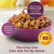 Alimento seco para gatos Meow Mix Tender Centers con bocaditos, sabores de pollo y atún, bolsa de 3 lb
