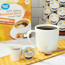 Great Value 100% Arabica Breakfast Blend Medium Roast Ground Coffee Pods, 48 Ct - Brands For Less USA