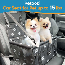 Petbobi Dog Car Booster Seat Travel Carrier for Dog Cat Portable Travel Bag with Seat Belt Safety Stable for Travel Pet Car Seat with Clip on Leash and Storage Package