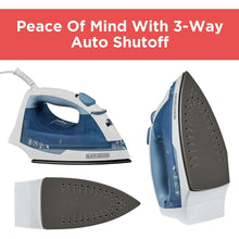 BLACK+DECKER Easy Steam Compact Iron, IR40V, Nonstick Plate, SmartSteam, Anti-Drip, Auto Shutoff