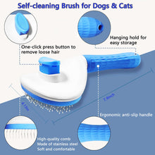 DXIMRX 7 Pcs Cat Dog Brush Grooming Kits, Best Combo Brush for Dogs Cats, Blue