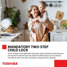 TOSHIBA 0.9 Cu Ft Microwave Oven, 6 Auto Menus, Mute Function, Child Lock, 900W, Stainless Steel