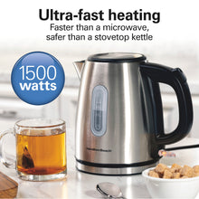Hamilton Beach Stainless Steel Electric Kettle, Tea & Water Kettle, 1.2L, with Ultra-Fast Heating & Auto Shutoff