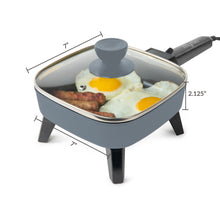 MyMini Electric Skillet, 7 inch, 600 watts, Gray