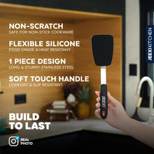 Jeexi Silicone Spatula Set, 2 Flexible Turners for Non-Stick Cookware, Heat Resistant Kitchen Spatulas Pack, Cooking, Frying and Flipping Utensils Non Scratch or Melting Flippers - Brands For Less USA