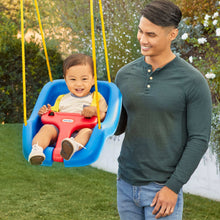 Little Tikes 2-in-1 Snug and Secure Swing, High Back Swing, Blue