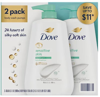 Dove Sensitive Skin Hypoallergenic Body Wash (30.6 Fl. Oz., 2 Pk.) - Brands For Less USA