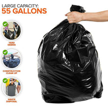 55 Gallon Trash Bags, Heavy Duty Outdoor Garbage Bags (60 Count) for Waste, Lawn and Leaf ,1.5 Mil