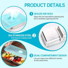 9 Pcs Stainless Steel Snack Containers with Lids and Lunch Box Bag, Grab and Go Snack Containers, Reusable 2 Compartment Stainless Steel Food Storage Containers Set for Travel & Outdoor Camping - Brands For Less USA