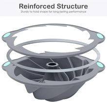 Silicone Novelty cake pan, Pound Cake Baking Pan Non-Stick pan, fluted cake pan with Heavy Grade Steel Frame and Handles for Baking Cake, bundt cake, Birthday, Party - Brands For Less USA