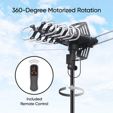 onn. Outdoor TV Antenna with Pole, up to 85-Mile Reception Range, Ultra-HD/Full HD/HD Ready