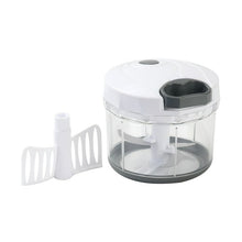 Mainstays 1qt Quick Pull Chopper, BPA free , SS Blades, Food Contact Safe Material , White & Grey, Weight 320g