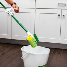 Libman Nitty Gritty Sponge Mop with Built-in Scrub Brush and Steel Handle