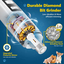 BEBANG Dog Nail Grinder, 2 LED Lights, Super Quiet and Low Vibration Electric Dog Nail Trimmers for Small Medium Large Dogs & Cats