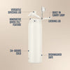 Ello Pop & Fill 22oz. Stainless Steel Water Bottle with Leak Proof Locking Lid, 2-Pack