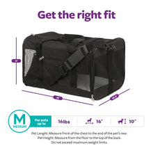 TrustyPup Easy Explorer Medium Guaranteed On-Board Travel Pet Carrier, Black, 16 lb Limit