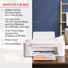 Canon PIXMA TS3722 All-In-One, Wireless Inkjet Printer for Home Office