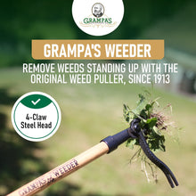 Grampa's Weeder - The Original Stand Up Weed Puller Tool With Long Handle - Made With 4-Claw Steel Head Design - Easily Remove Weeds Without Bending, Pulling, or Kneeling - Brands For Less USA