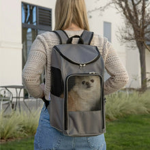 TrustyPup Medium Cat & Dog Travel Pet Backpack, Gray, 16 lb Limit