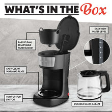 Gourmia One-Touch Coffee Maker 12 Cup with Pause & Serve, Auto Keep Warm, Black