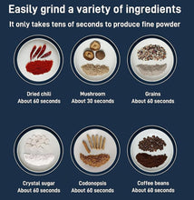 Small Powder Grinding Machine, Grain mills, Herb Grinder, Spice Grinder, Electric Coffee Grinder, Multifunctional Grinding Machine with 304 Stainless Steel Blade,Blue