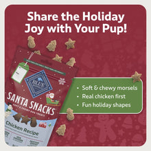 Blue Buffalo Santa Snacks Soft-Moist Dog Bits for Training, Chicken, 4.5-oz. Bag