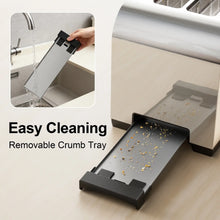 Tomeem 2-Slice Toaster with 6 Shade Settings, Removable Crumb Tray and Self-centering Guide, Stainless Steel