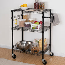 Hyper Tough 3-Tier New Multipurpose Rolling Cart, Black Color, 495lbs Load Capacity