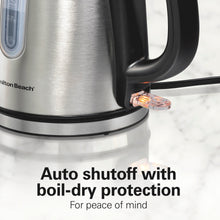 Hamilton Beach Stainless Steel Electric Kettle, Tea & Water Kettle, 1.2L, with Ultra-Fast Heating & Auto Shutoff