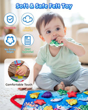 Gleamkid Montessori Toys for Toddler, 23 pcs Cloth Fishing Game Toy for 2 Poles, Stacking Cups, Double-Side Mat, Christmas Birthday Educational Gifts for 1-3 Year Old